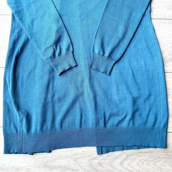 NWT Grace Karin Blue Open Front Long  Length Cardigan - Picture 15 of 15